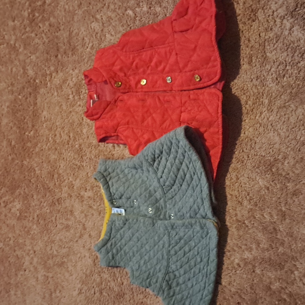 Carters 24 months girls quilted vests.